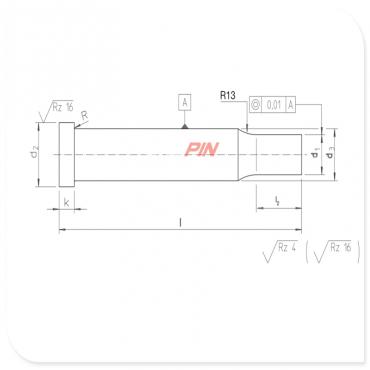 Round punches with reduced shaft Round punches with reduced shaft