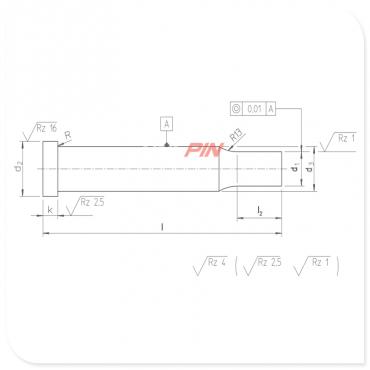 Round punches with long reduced shaft Round punches with long reduced shaft