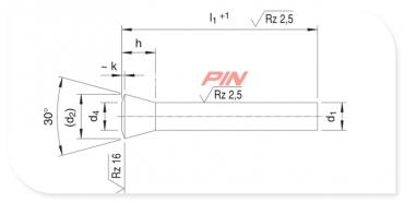 Piercing punches with conical head, 30° Piercing punches with conical head, 30°