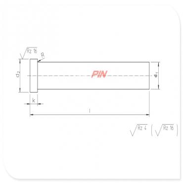 Round punches with cylindrical head Round punches with cylindrical head