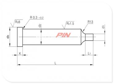 Poinçons ronds avec tête cylindrique forme C ISO 8020 Poinçons ronds avec tête cylindrique forme C ISO 8020
