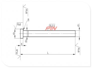 Auswerferstifte zyl. Kopf Form AH DIN ISO 6751 AH Auswerferstifte zyl. Kopf Form AH DIN ISO 6751 AH